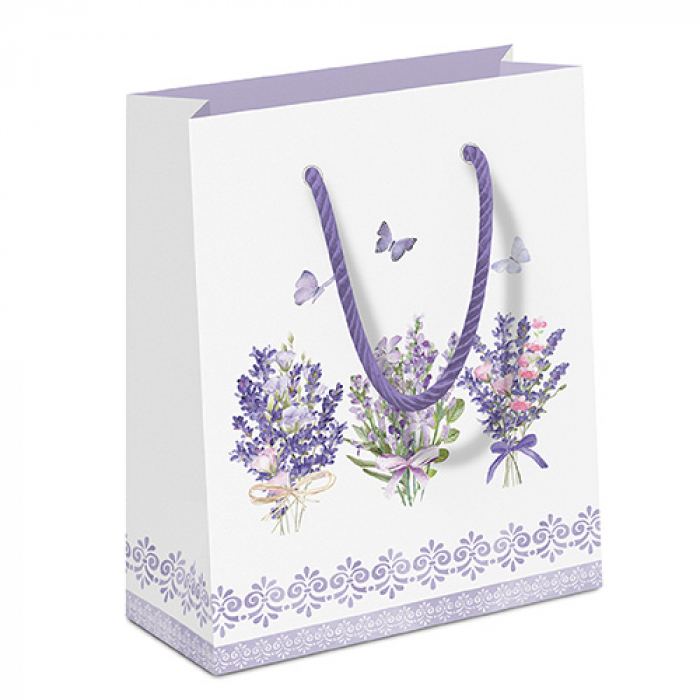 Gift bag Lovely lavender white