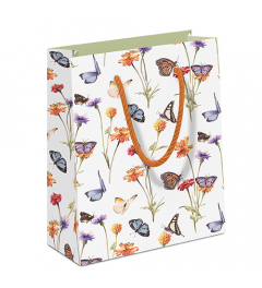 Gift bag Butterfly garden white