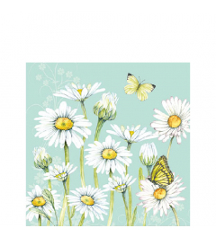 Napkin 25 Daisy green FSC Mix