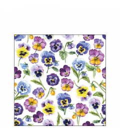 Napkin 25 Pansy all over FSC Mix