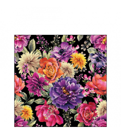 Napkin 25 Anne black FSC Mix