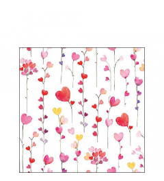 Napkin 25 Hearts garlands FSC Mix