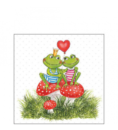 Napkin 25 Frogs in love FSC Mix