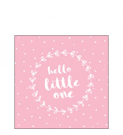 Napkin 25 Hello little one pink FSC Mix