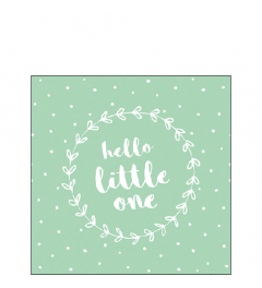 Napkin 25 Hello little one green FSC Mix