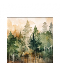 Napkin 25 Evergreen trees FSC Mix