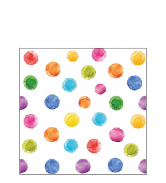 Napkin 25 Polka dots white FSC Mix