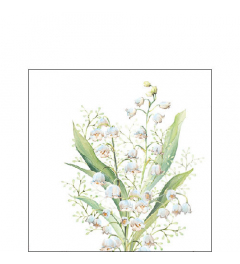 Napkin 25 Lily of the valley white FSC Mix