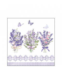 Napkin 25 Lovely lavender white FSC Mix