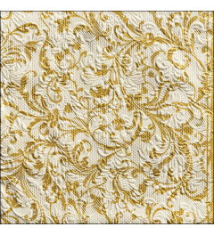 Napkin 33 Elegance Damask cream/gold FSC Mix