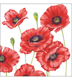 Napkin 33 Romantic poppy FSC Mix
