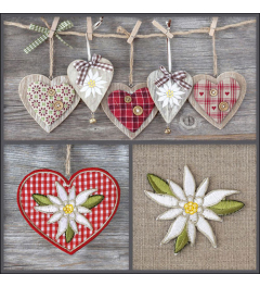 Napkin 33 Edelweiss decorations FSC Mix