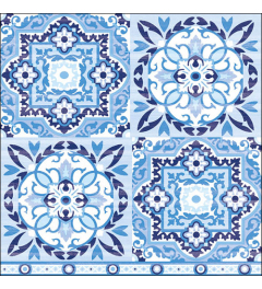 Napkin 33 Tiles blue FSC Mix