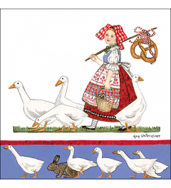 Napkin 33 Girl with geese FSC Mix