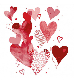 Napkin 33 With love red FSC Mix