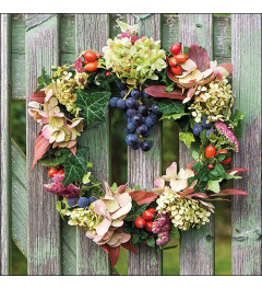 Napkin 33 Autumn wreath FSC Mix