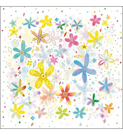 Napkin 33 Fancy flowers FSC Mix