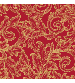 Napkin 33 Baroque gold/red FSC Mix