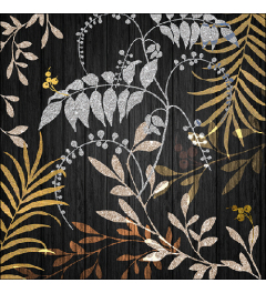 Napkin 33 Luxury leaves black FSC Mix