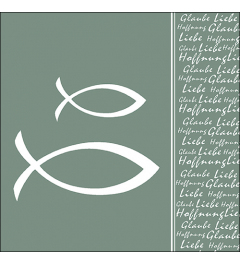 Napkin 33 Glaube fisch pale green FSC Mix