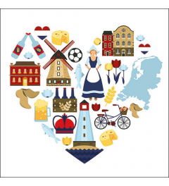 Napkin 33 Holland landmarks