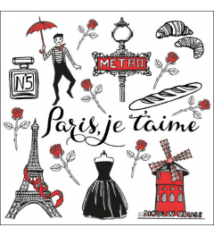 Napkin 33 I love Paris FSC Mix