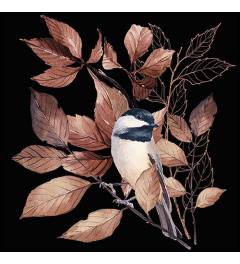 Napkin 33 Lovely chickadee black FSC Mix