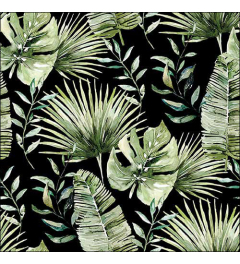 Napkin 33 Jungle leaves black FSC Mix