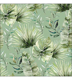 Napkin 33 Jungle leaves green FSC Mix