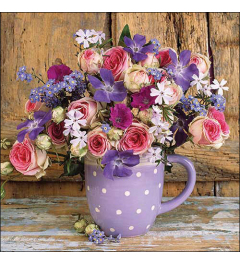 Napkin 33 Mug with flowers FSC Mix