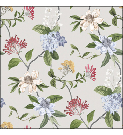 Napkin 33 Floral mix grey FSC Mix