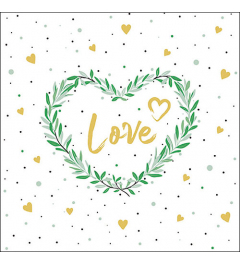 Napkin 33 Lots of love white FSC Mix