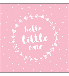 Napkin 33 Hello little one pink FSC Mix