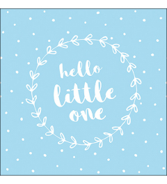 Napkin 33 Hello little one blue FSC Mix