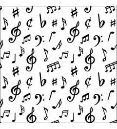 Napkin 33 Music notes FSC Mix