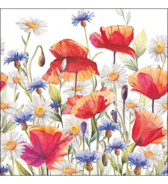 Napkin 33 Poppies and cornflowers FSC Mix