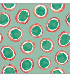 Napkin 33 Amara green/red FSC Mix