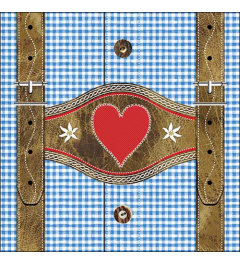 Napkin 33 Lederhosen blue FSC Mix