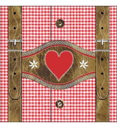 Napkin 33 Lederhosen red FSC Mix