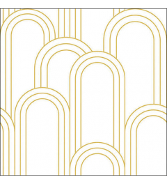 Napkin 33 Geometric lines gold/white FSC Mix