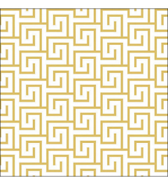 Napkin 33 Greek key white/gold FSC Mix