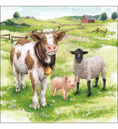 Napkin 33 Farm animals FSC Mix