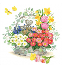 Napkin 33 Spring flowers decoration FSC Mix