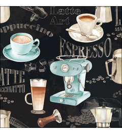 Napkin 33 Barista black FSC Mix