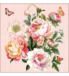 Napkin 33 Peony bouquet FSC Mix