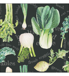 Napkin 33 Fresh veggies black FSC Mix