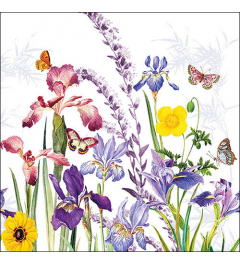 Napkin 33 Iris garden FSC Mix