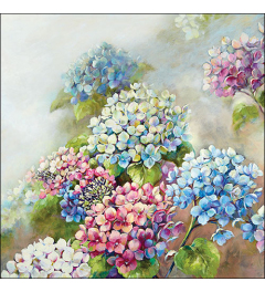 Napkin 33 Hydrangea shades FSC Mix