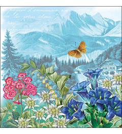 Napkin 33 Mountain flowers FSC Mix