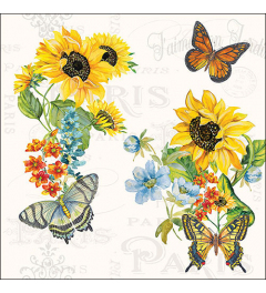 Napkin 33 Charming sunflowers FSC Mix